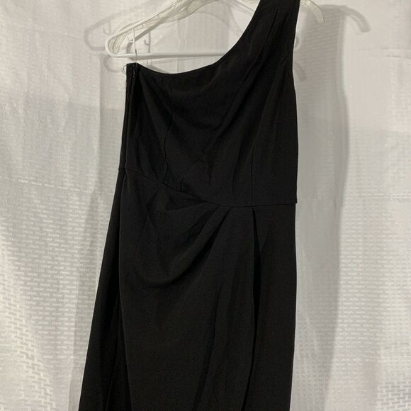 Pretty Garden Ruched One Shoulder Womens M Black Cocktail - Picture 7 of 8